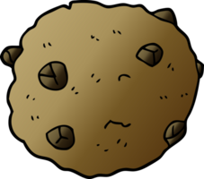 cartoon doodle chocolate chip cookie png