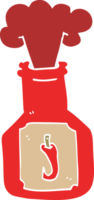 cartoon doodle hot chlli sauce png