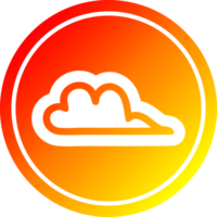 Wetterwolke kreisförmig im heißen Gradientenspektrum png