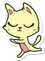 sticker van een kalme cartoonkat png