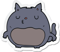 pegatina de un gato de dibujos animados png