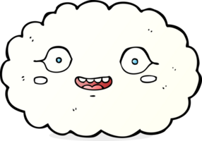 nuvem de desenho animado feliz png