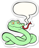 cartoon snake and speech bubble sticker png