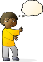 cartoon man gesturing with thought bubble png