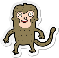 sticker of a cartoon monkey png