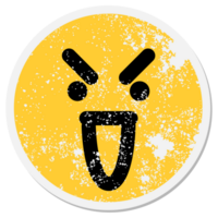 mean laughing face circle png