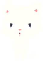 flat color style cartoon cat png