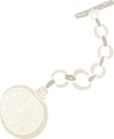 cartoon old pocket watch png