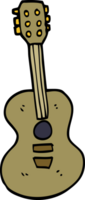 cartoon doodle old guitar png