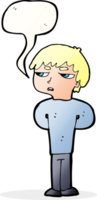 cartoon antisocial boy with speech bubble png