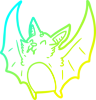 cold gradient line drawing vampire halloween bat png