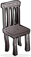 dessin animé vieille chaise en bois png