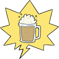 cartoon pint of ale and speech bubble png