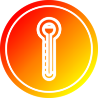 Glasthermometer kreisförmig im heißen Gradientenspektrum png