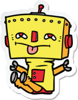 autocollant d'un robot de dessin animé png