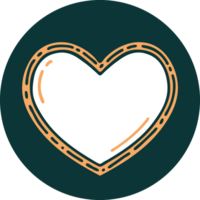 tattoo style icon of a heart png