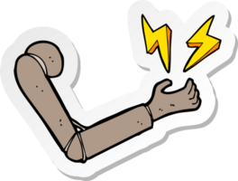 sticker van een cartoon prothetische arm png