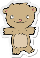 sticker van een tekenfilmteddybeer png