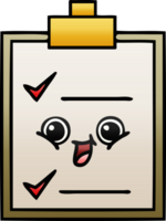 gradient shaded cartoon check list png