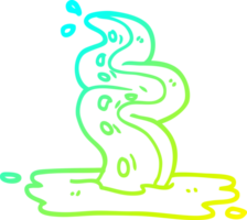cold gradient line drawing cartoon spooky tentacle png