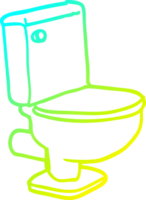 cold gradient line drawing cartoon closed toilet png