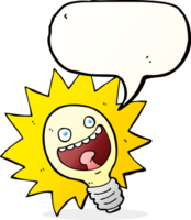 cartoon lightbulb with speech bubble png