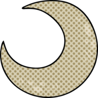 quirky comic book style cartoon crescent moon png