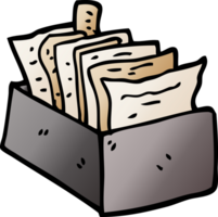 cartoon doodle office filing box png