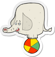 adesivo de um elefante de circo de desenho animado png