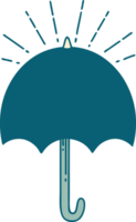 traditionell tätowieren Stil öffnen Regenschirm png
