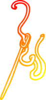 linha de desenho de linha de gradiente quente agulha e linha de desenho png