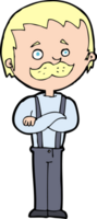 dessin animé, homme, à, moustache png