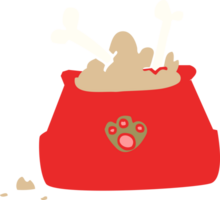 cartoon doodle pet bowl png
