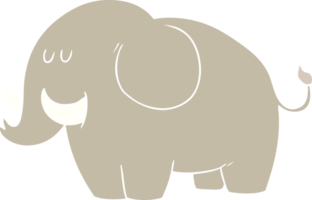 elefante de desenho animado de estilo de cor plana png