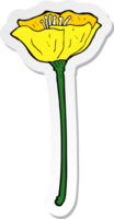 autocollant d'une fleur de dessin animé png