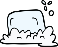 cartoon doodle bar of soap png