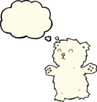 cartoon teddy bear with thought bubble png