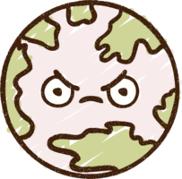 Angry Earth Chalk Drawing png