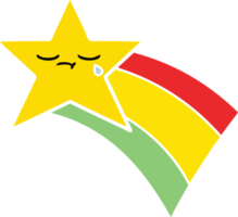 platt Färg retro tecknad serie av en skytte regnbåge stjärna png