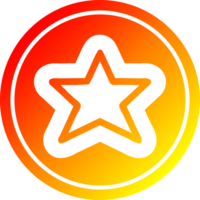 étoile forme icône avec chaud pente terminer png
