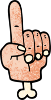 símbolo de la mano que señala png
