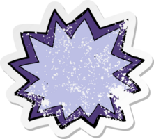 retro distressed sticker of a cartoon explosion png