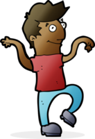 cartoon happy man doing funny dance png