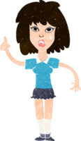 cartoon tough woman with idea png