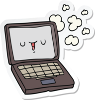 sticker of a cartoon computer png