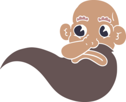 dessin animé doodle vieil homme grincheux png