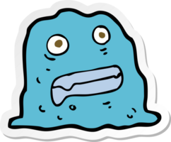 sticker of a cartoon slime creature png