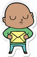 sticker van een cartoon kale man png