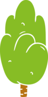 mano dibujado dibujos animados garabatear soltero verde árbol png