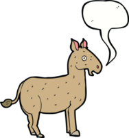 cartoon mule with speech bubble png